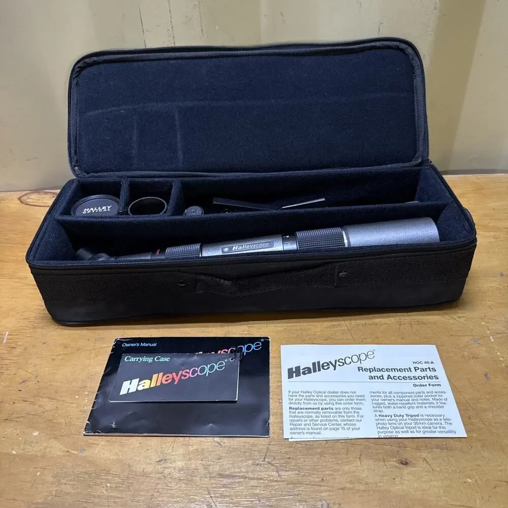 HalleyScope 40mm Japanese Coated Optics Spotting Scope w Case Tripod Docs